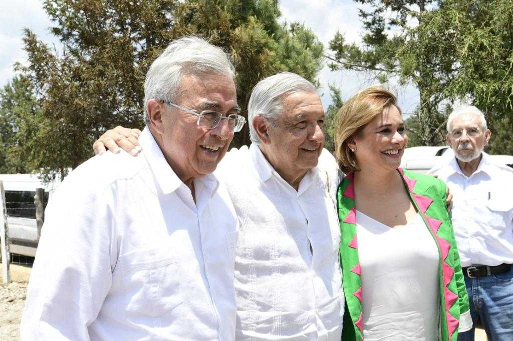 Rocha amlo y MaEugenia Campos